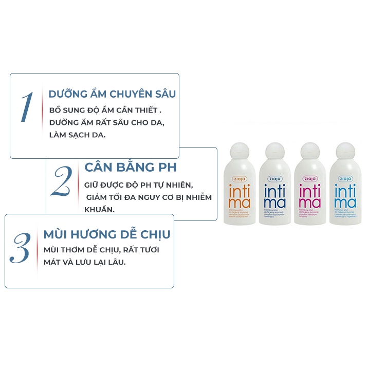 Dung dịch vệ sinh phụ nữ intima ziaja 200ml DD01