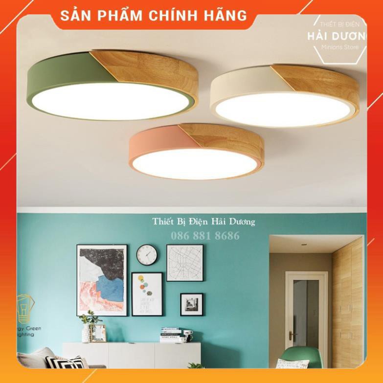 Đèn LED Ốp Trần Viền Gỗ OT-80112 - 4 Màu - 30cm Phong Cách Hiện Đại - 3 Chế Độ Ánh Sáng - Energy Green Lighting