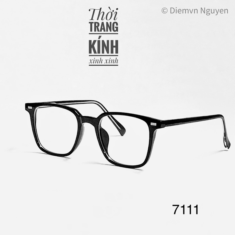 GỌNG KÍNH CẬN VUÔNG NAM NỮ 7111 _ GỌNG CẬN THỜI TRANG NHIỀU MÀU, CỐT KIM LOẠI BỀN, CỨNG CÁP