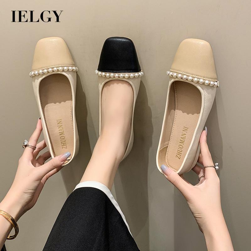 Giày búp bê IELGY mũi vuông phong cách Hàn Quốc thời trang trẻ trung dành cho nữ