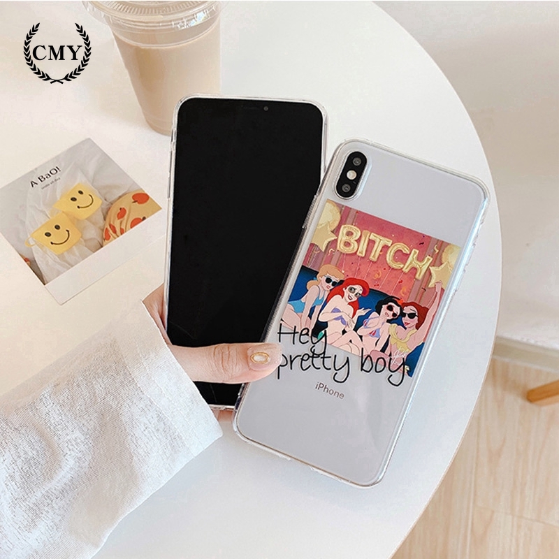 Ốp điện thoại silicone TPU in hình công chúa vui nhộn cho IPHONE 11/11PRO 11PRO MAX X XR XS XS MAX 7 8+ SE | BigBuy360 - bigbuy360.vn