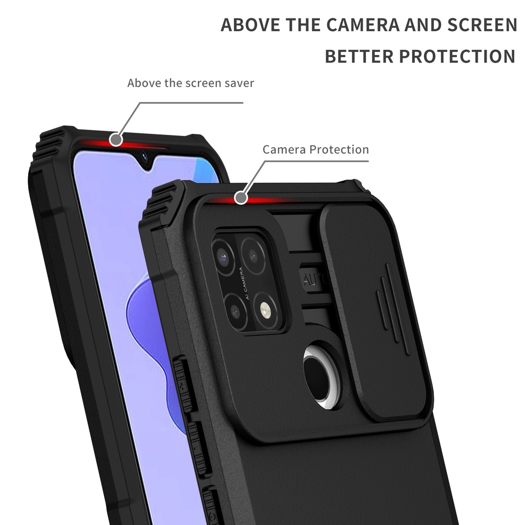 Ốp Điện Thoại Siêu Mỏng Chống Sốc Có Giá Đỡ Cho OPPO A15 A15s A92 A72 A52 A53 2020 A32 A3s A5s F9
