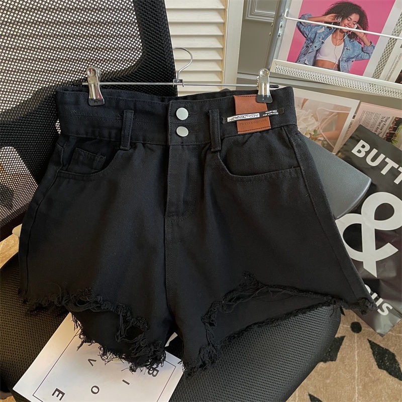 Quần Short Denim Lưng Cao Ống Rộng Thời Trang Mùa Hè Dành Cho Nữ