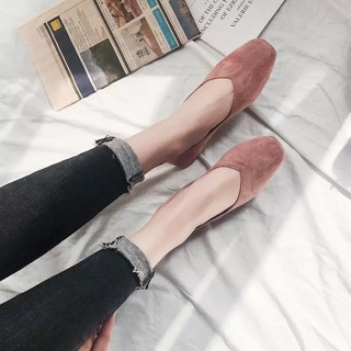 Giày búp bê da lộn GL001