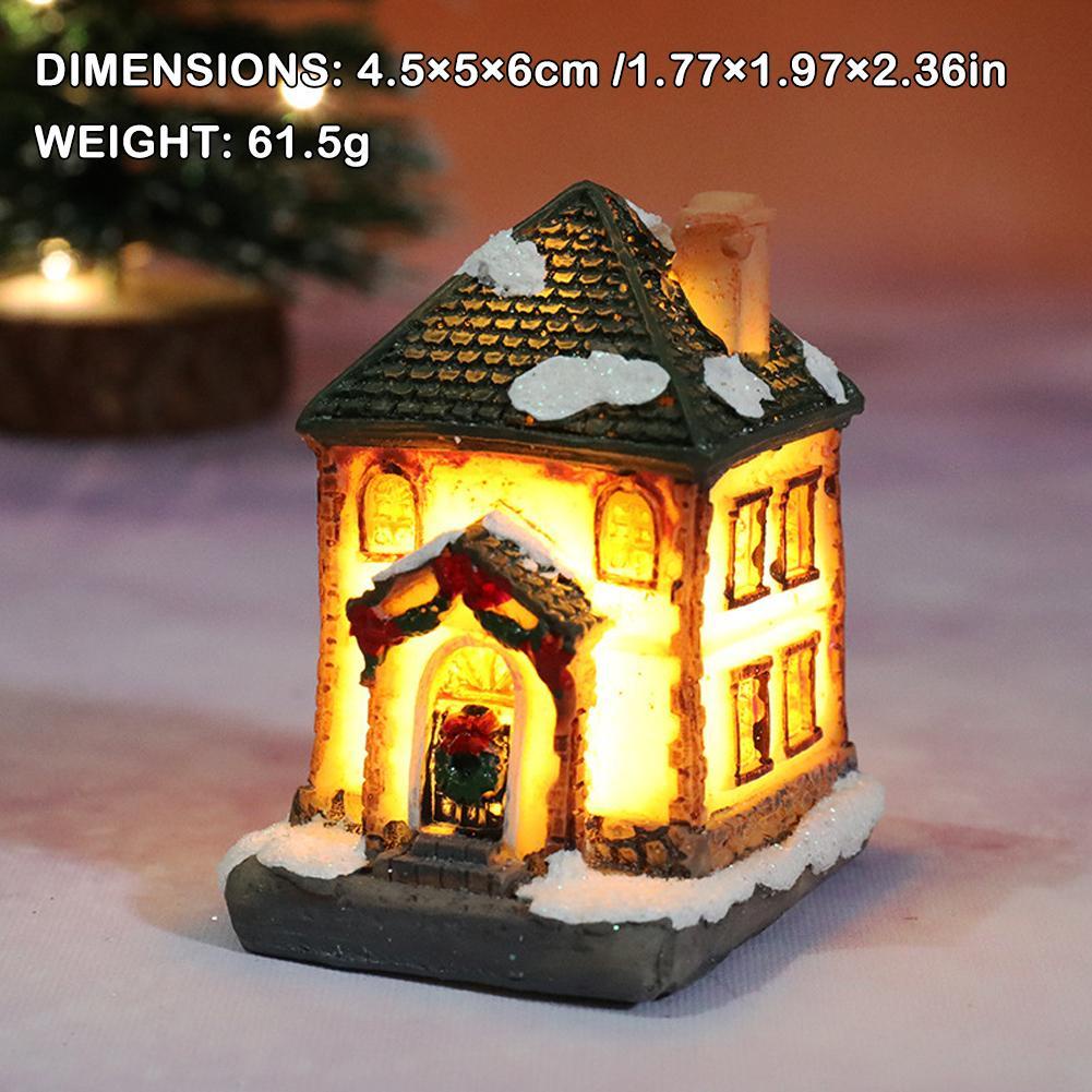 Ngôi Nhà Nhỏ Có Đèn LED Trang Trí Cây Thông Noel E2W3