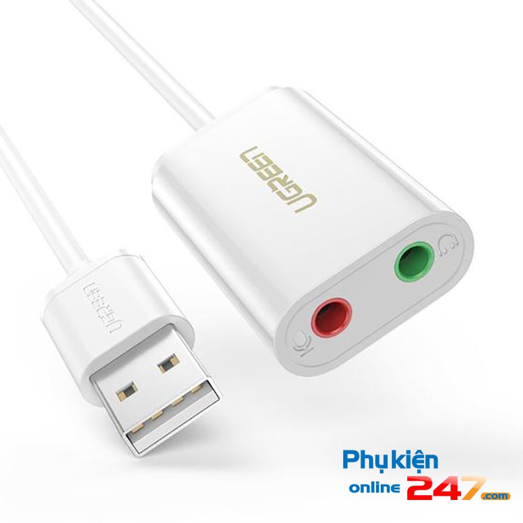 Cáp kết nối Loa- Tai nghe qua cổng USB trên máy tính