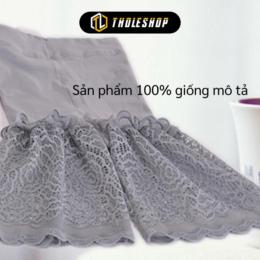 Quần Mặc Váy - Quần Đùi Thun Mặc Ngủ Phối Ren, Thấm Hút Mồ Hôi, Gọn Vòng Eo 6951