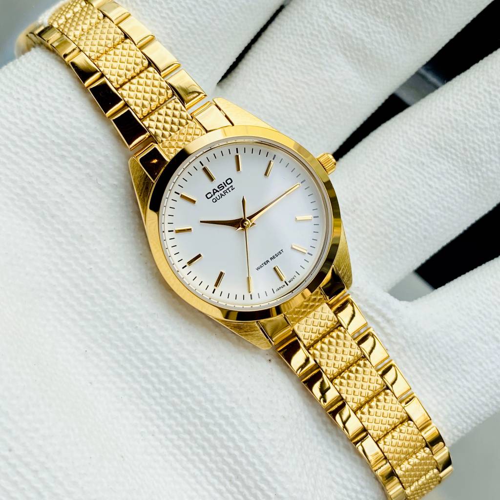 Đồng Hồ Nữ Casio LTP-1274G-7A Dây Thép Vàng Mặt Trắng Size 22mm Fullbox Bảo Hành 1 Năm Tại Đồng Hồ Doanh Nhân