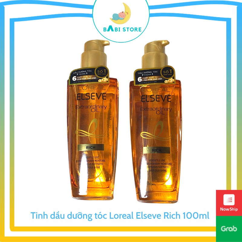 Dầu Dưỡng Tóc Tinh Dầu Hoa Tự Nhiên  L'Oreal Elseve  Oil 100ml.(HÀNG CHÍNH HÃNG -Chai thủy tinh)