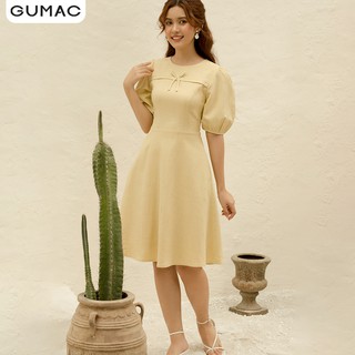 Đầm cổ tròn đính nơ DA1093 GUMAC