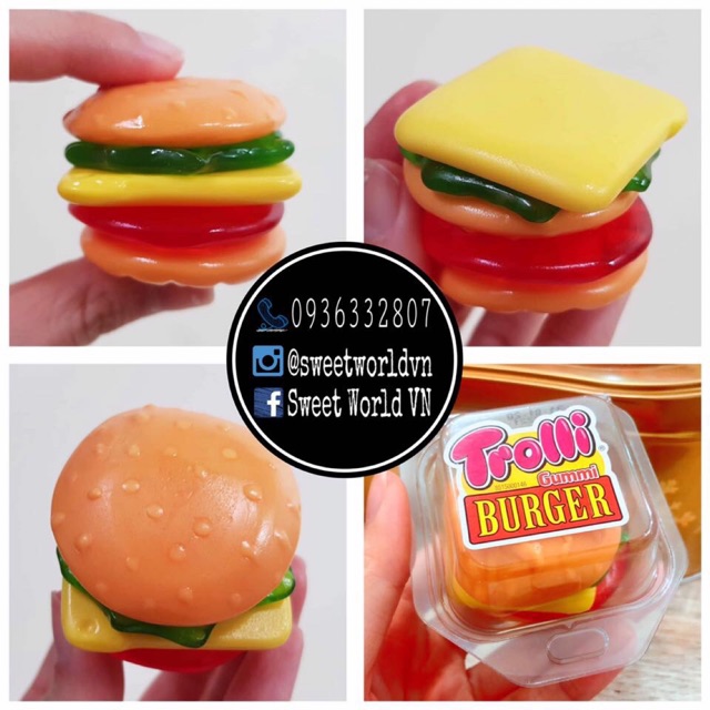 Kẹo dẻo Hamburger Trolli (50g) - Đức