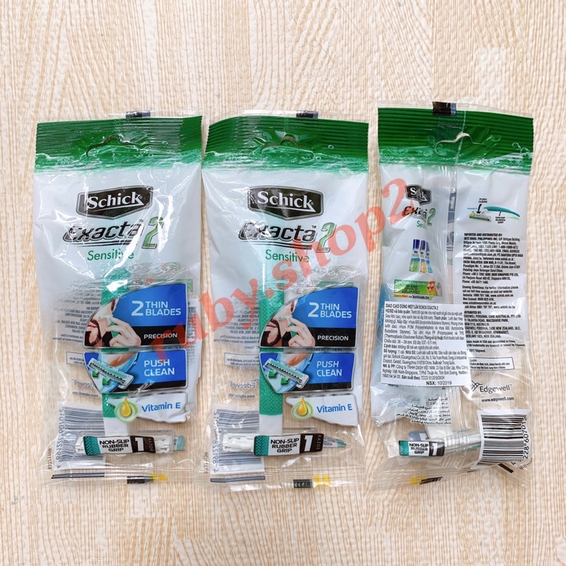 Combo dao cạo râu dùng 1 lần schick exacta2 sensitive