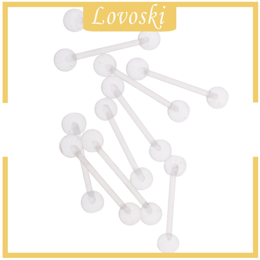 [Lovoski] Bộ 10 Khuyên Xỏ Cơ Thể Chất Liệu Acrylic