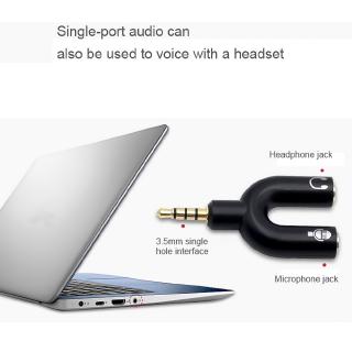 2 In 1 Earphone Splitter 3.5mm Dual Audio Adapter U Type