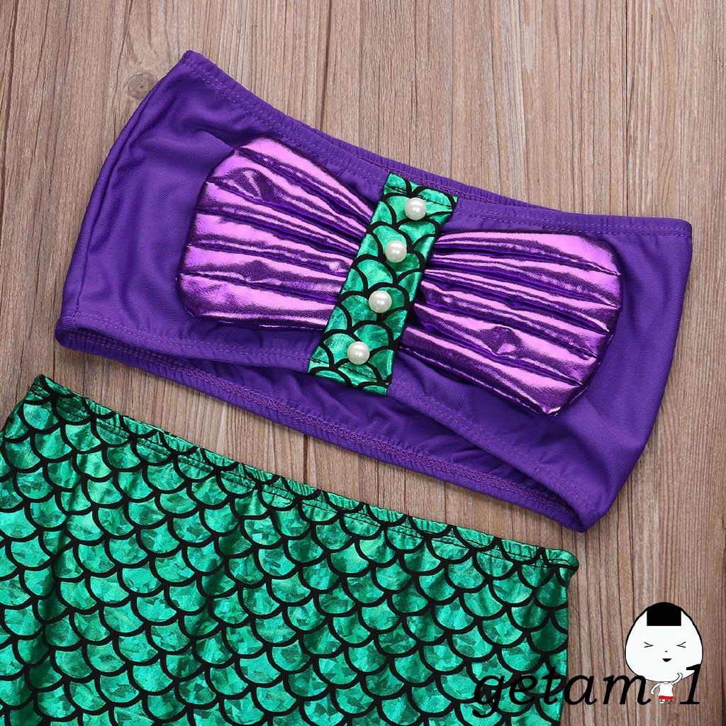 Bộ đồ bơi hai mảnh hóa trang nàng tiên cá cho bé gái