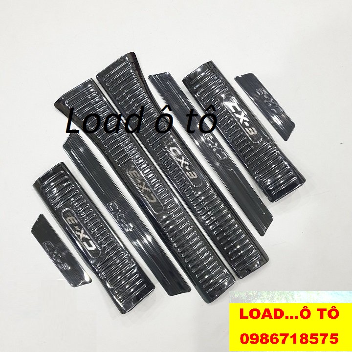 Ốp Bậc Cửa, Nẹp Bước Chân Xe Mazda CX3 2022 Mẫu Titan Cao Cấp
