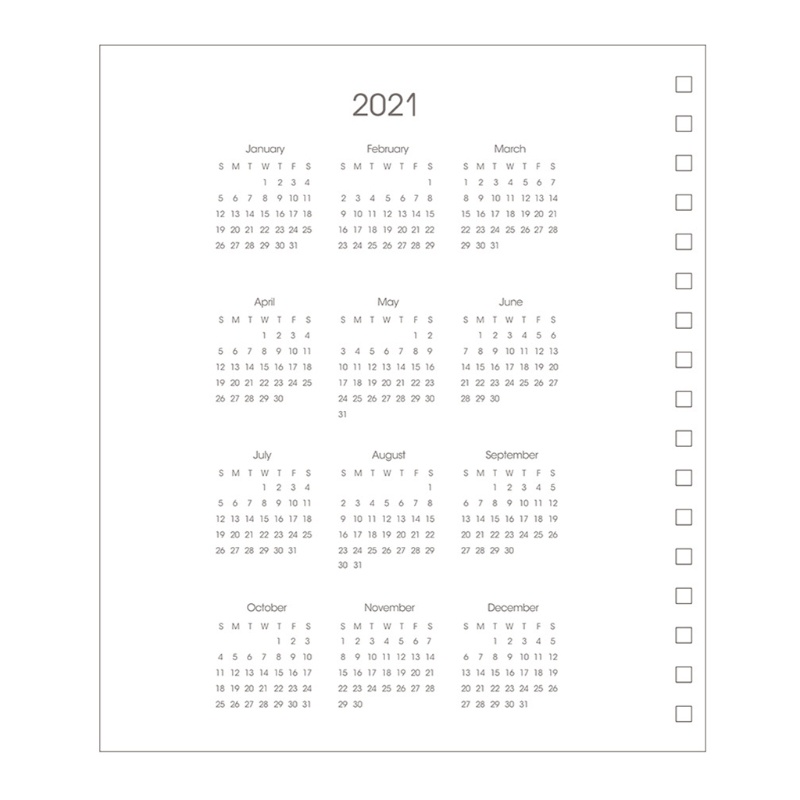 Sổ Tay Lập Kế Hoạch Bằng Da Dày Dặn WMMB 2021 Agenda B5