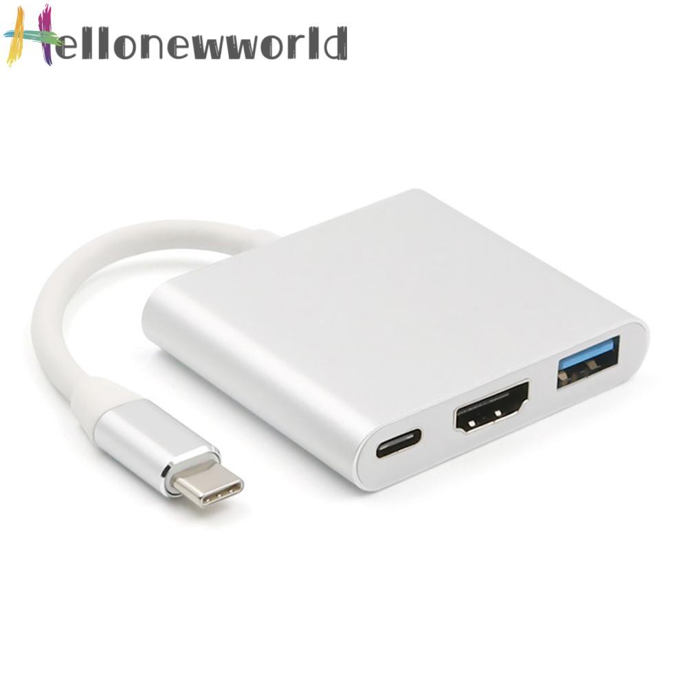 Bộ Chuyển Đổi Usb 3.1 Type C Sang 4k Hdmi-Compatible Usb 3.0 Cho Macbook Laptop Điện Thoại