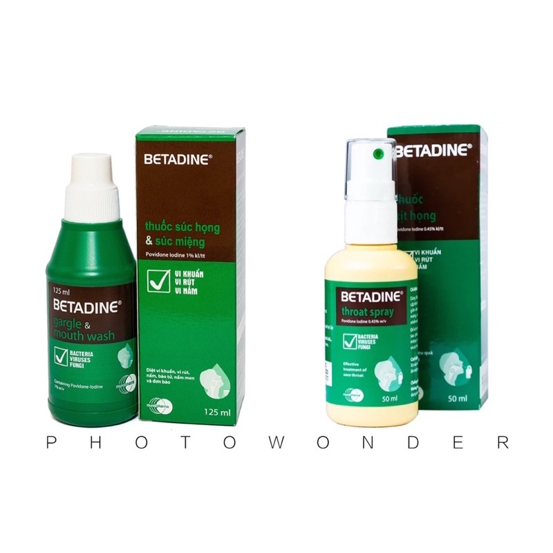 BETADINE SÚC HỌNG, XỊT HỌNG