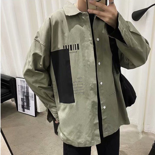 Áo Sơ Mi Dài Tay Thêu COMAPNY NAME Unisex Cho Cả Nam Và Nữ Vải Kaki Cotton