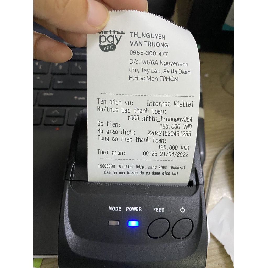 Máy in hóa đơn Bluetooth POS RI-5802DD