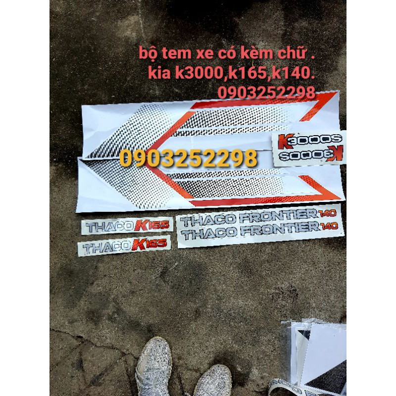 [Mã LIFEAUMAY giảm 10% tối đa 30k đơn 150k] tem cửa xe tải kèm chữ xe k165,k140,k3000, kia 1t4