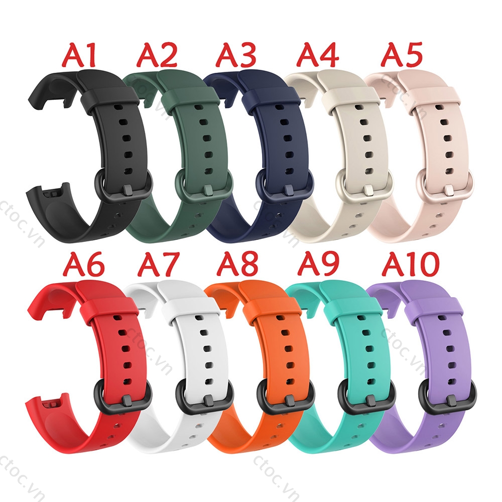 Dây đeo đồng hồ chất liệu silicon thoải mái thay thế cho Xiaomi Mi Watch Lite