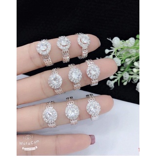 Nhẫn kim tiền đá ,bạc 925