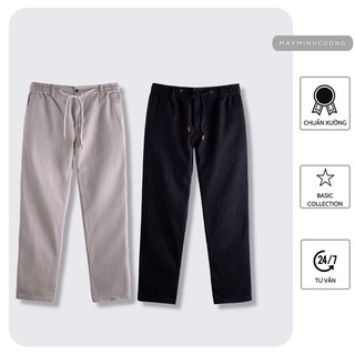 Quần kaki nam Giá Xưởng cạp chun dây rút, quần tây dáng suông chất kaki mềm co giãn - May Minh Cường -  KKC