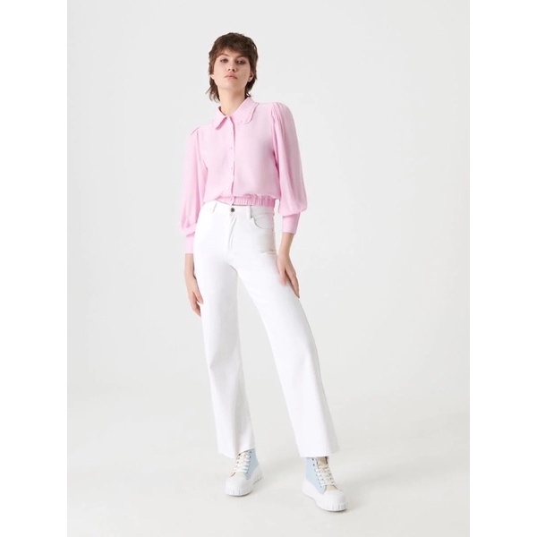 Áo sơ mi Sinsay size M newtag chính hãng eo bo thun