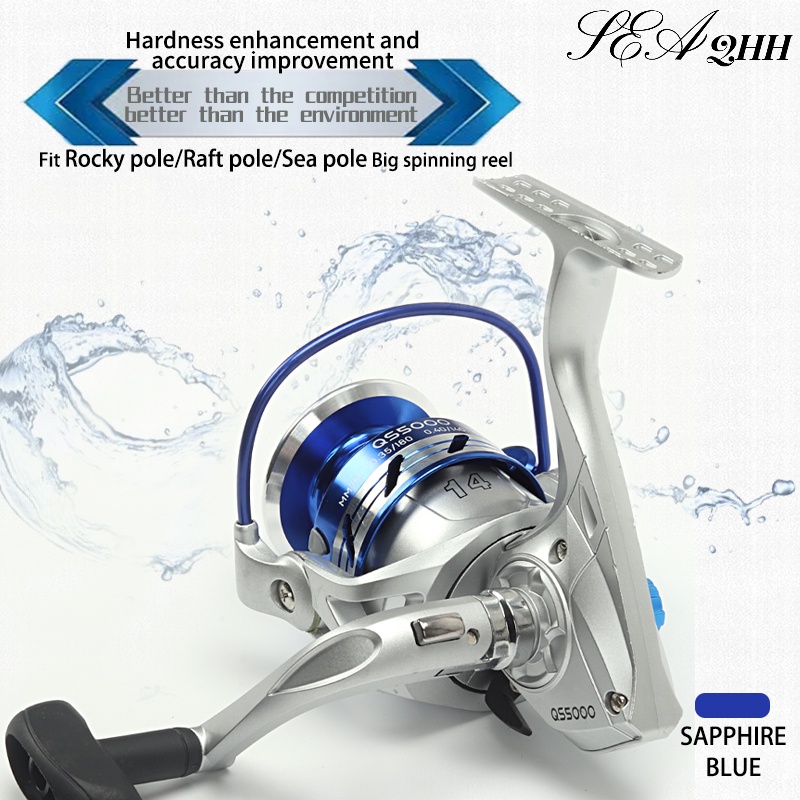 Máy Câu Cá Cao Cấp🐳 QS 1000 đến 7000 , Chống nước Mặn Cực Tốt , 5.2:1 quay siêu nhanh , siêu mượt（QHH-QS）