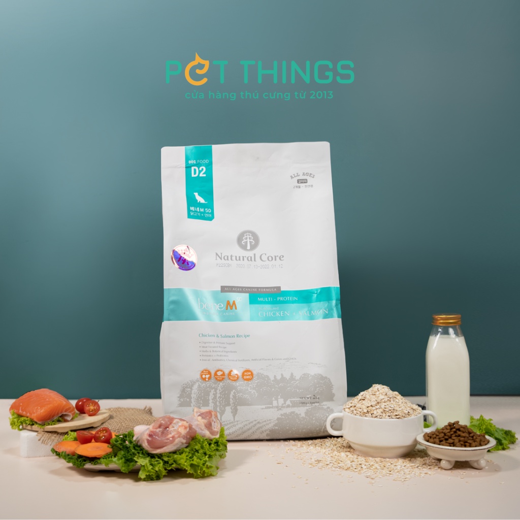 Thức ăn Hạt cho chó Natural Core Bene M50 thịt gà + cá hồi