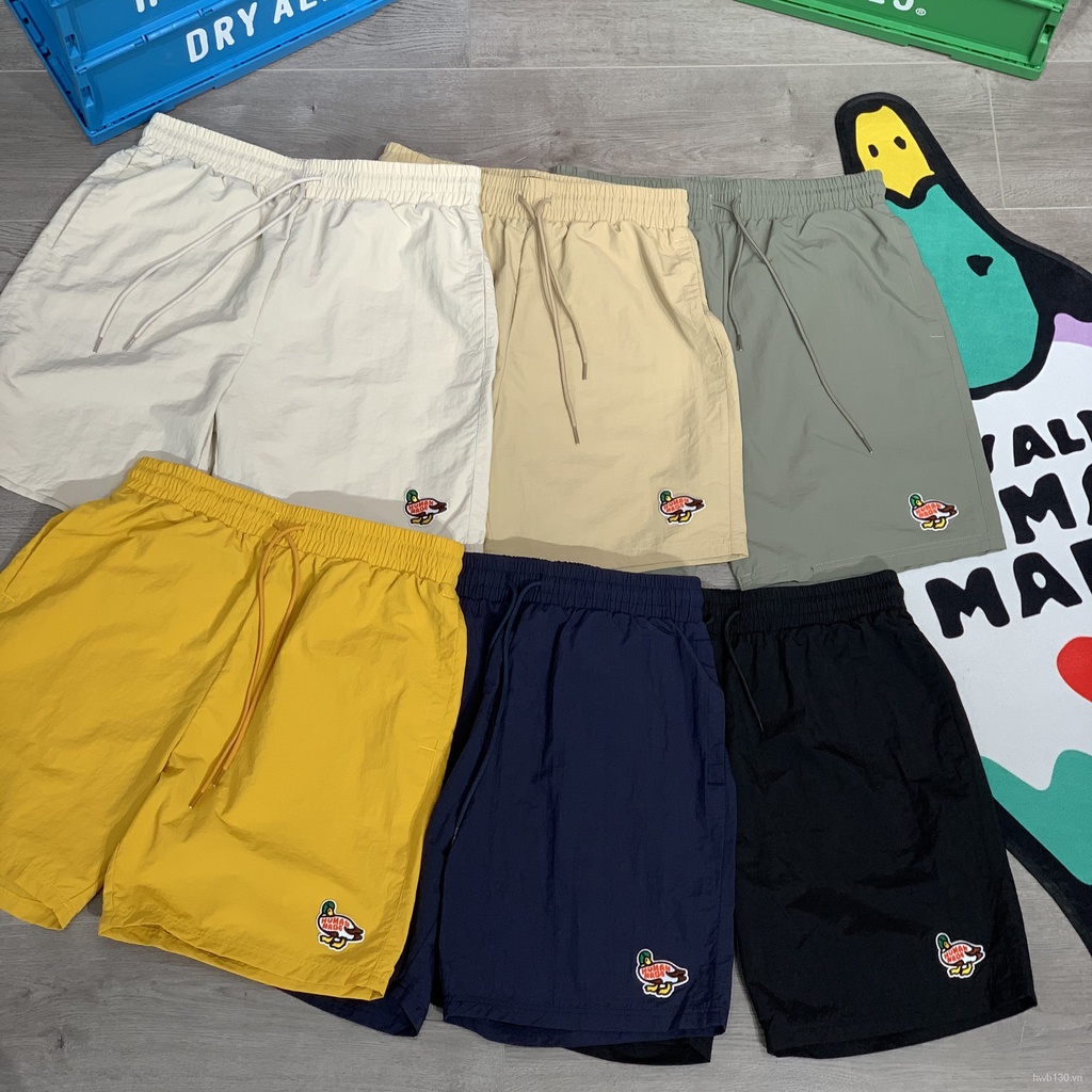 Nigo Human MadeMen and Women Couple Japanese Style Big Duck Beach Loose Leisure Sports Shorts Cropped Pants