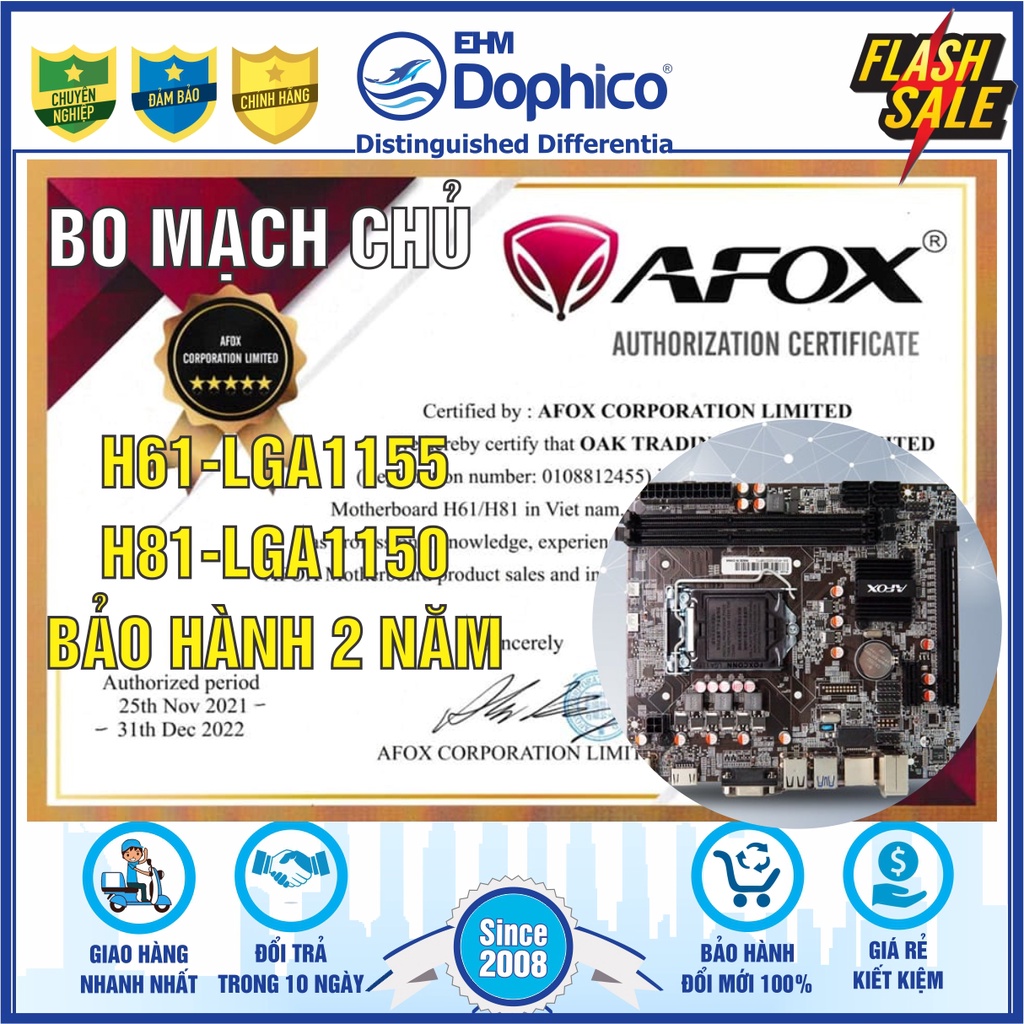 Bo mạch chủ - Main H61 | H81 | ( LGA 1150 và LGA1150 ) – Chính hãng – Bảo hành 2 năm