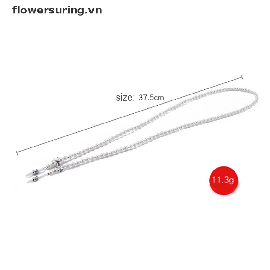 Dây Đeo Giữ Mắt Kính Bằng Kim Loại Đính Ngọc Trai Nhân Tạo