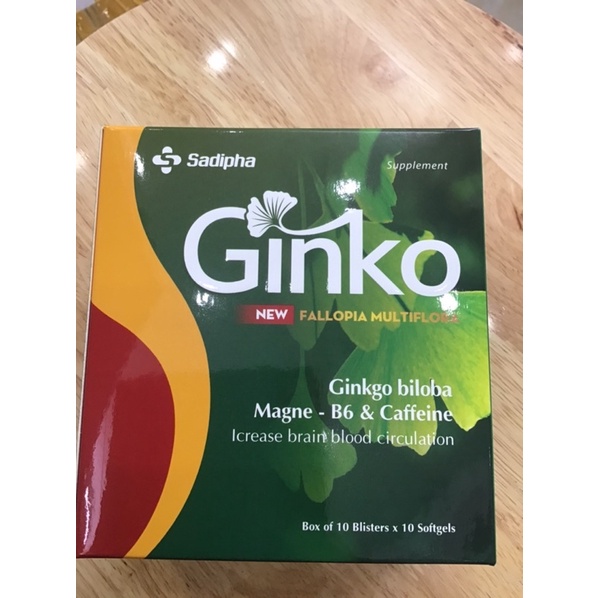 Bổ não tăng tuần hoàn máu não Ginko biloba Hà thủ ô đỏ (100 viên)