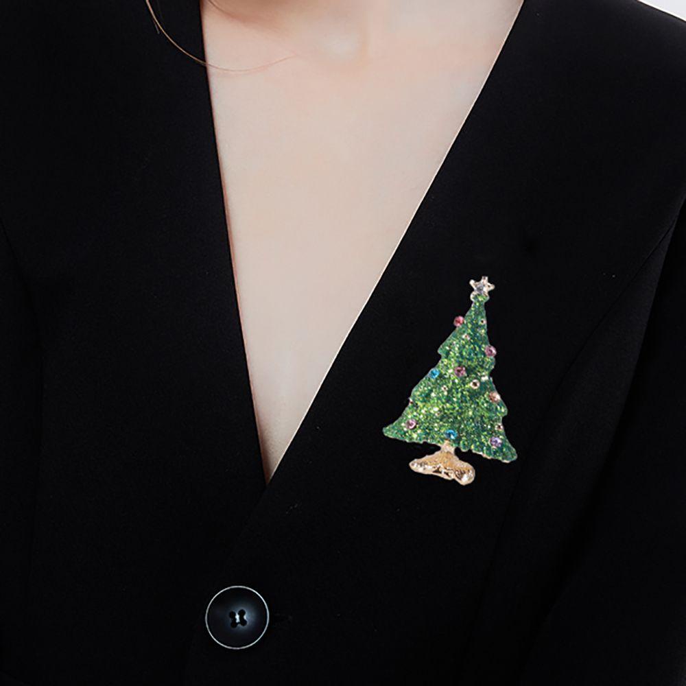 Trâm Cài Áo Hình Cây Thông Giáng Sinh Thời Trang Sáng Tạo|Ghim Cài Khăn Choàng Cổ Cho Nữ