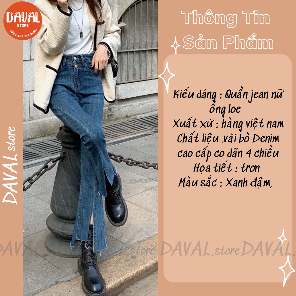 Quần bò ống rộng, quần jean bò ống suông jeans nữ cạp cao ống đứng co dãn 4 chiều