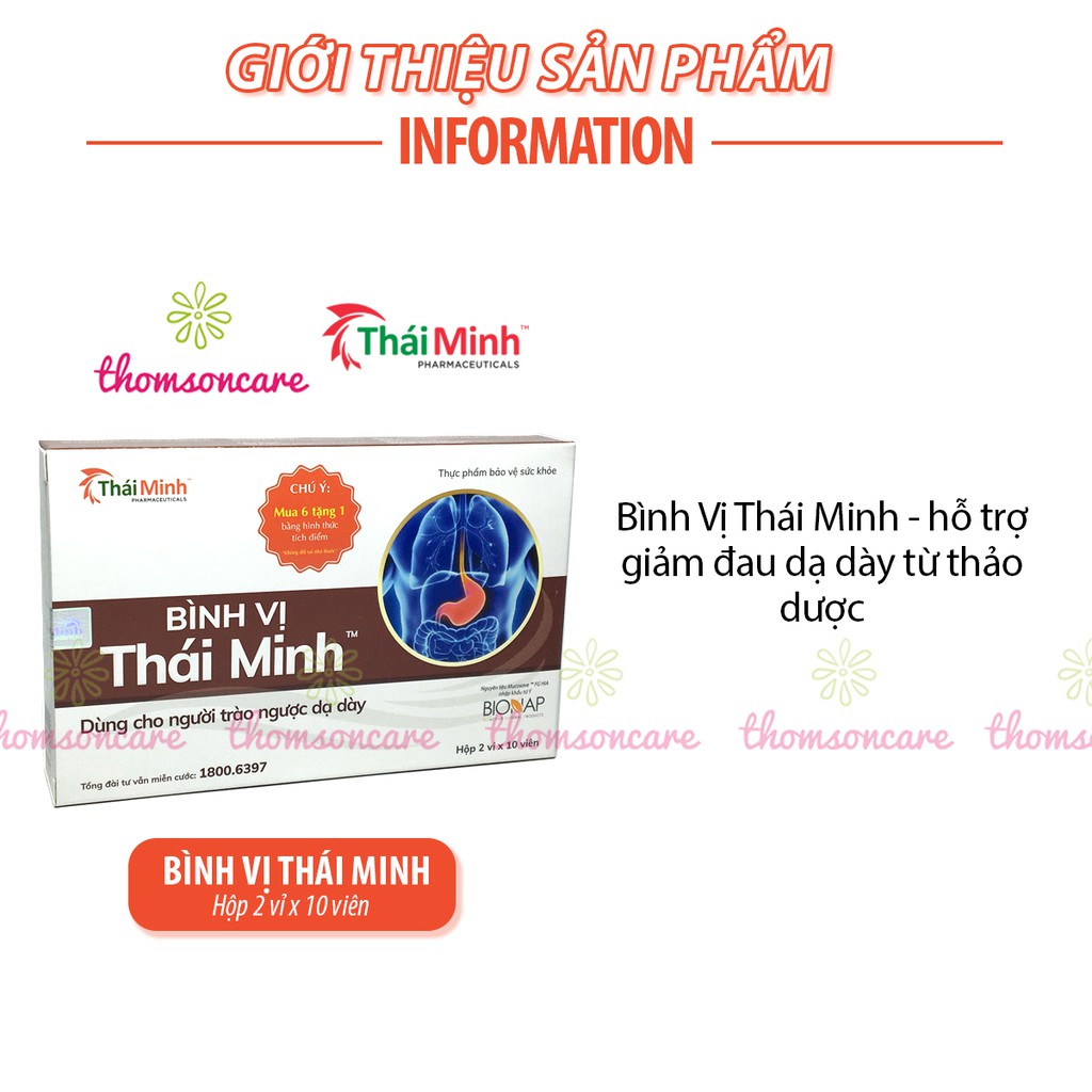 Bình Vị Thái Minh - hỗ trợ giảm đau dạ dày từ thảo dược - Mua 6 tặng 1 bằng tem tích điểm