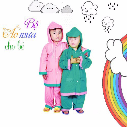 ÁO MƯA BỘ CHO TRẺ EM