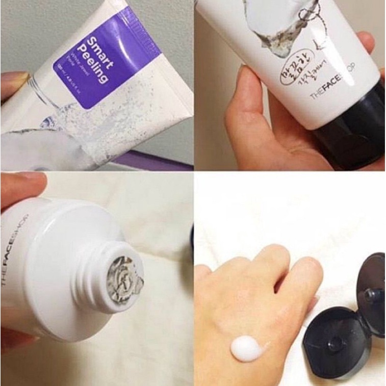 Tẩy tế bào chết The Face Shop tẩy da chết giảm mụn nám tàn nhang dưỡng trắng da se khít lỗ chân lông-[tặng máy massage]