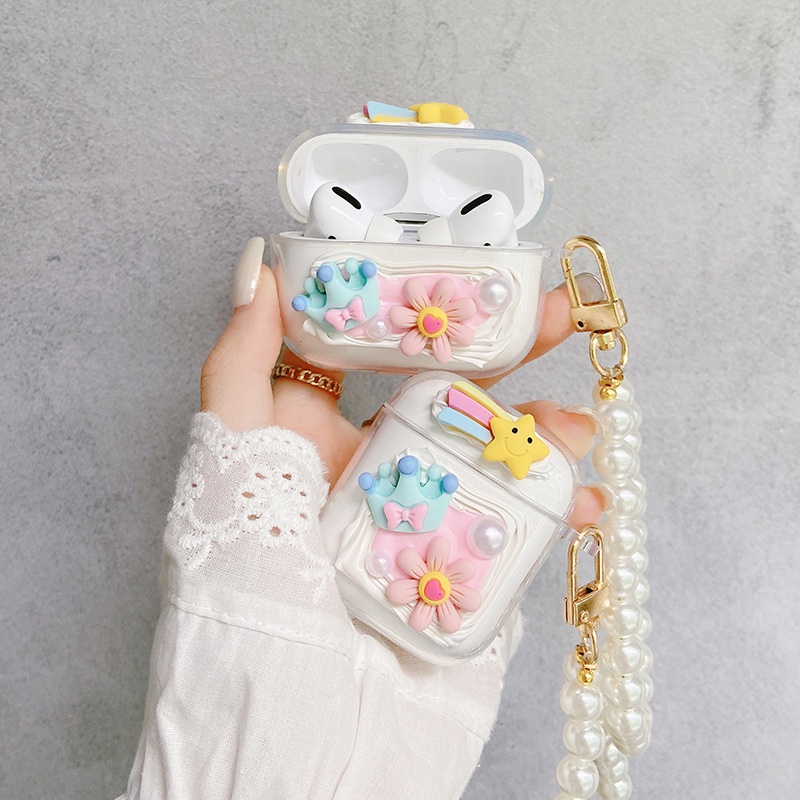 Apple Vỏ Bảo Vệ Hộp Sạc Tai Nghe Airpods 1 2 / Airpods Pro / Samsung Busd Live 3d Bằng Silicon Trong Suốt Chống Sốc