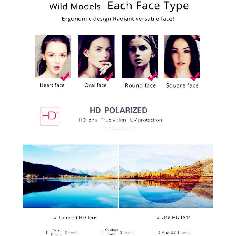 Kím mát gọng hình vuông cỡ lớn phong cách phương Tây cho nam nữ