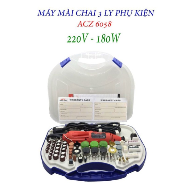 Máy Mài Chai ACZ 6058 Bộ phụ kiện 100 món.