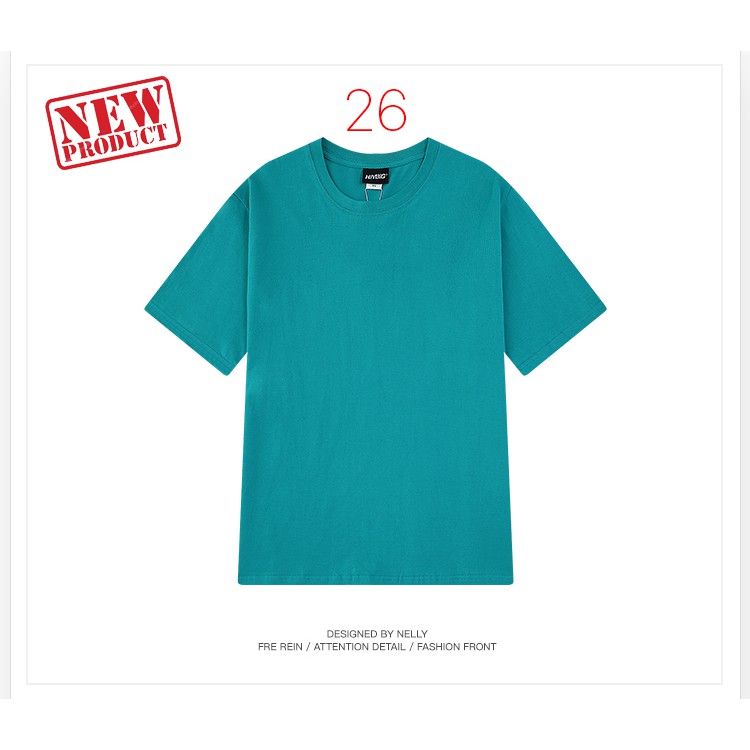 Áo phông Nelly Heybig basic tay ngắn - bảng 30 màu trơn NoBrandNoCotton