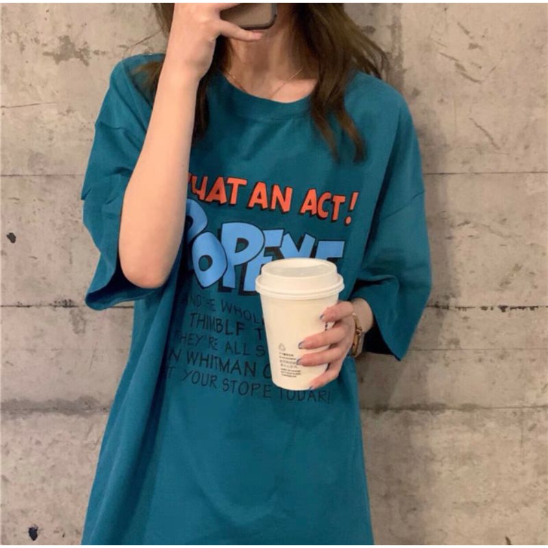 Áo phông tay lỡ nam nữ unisex form rộng Popy ulzang vải cotton dày mịn giá rẻ mặc đơn đôi nhóm