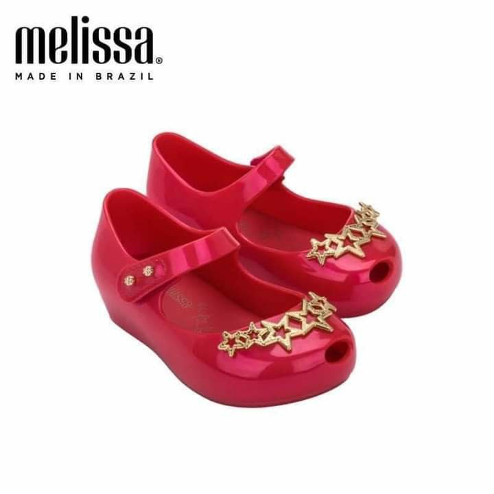 GIÀY NHỰA THƠM MELISSA TE SAO ĐỎ CHO BÉ GÁI TỪ 2 ĐẾN 6 TUỔI