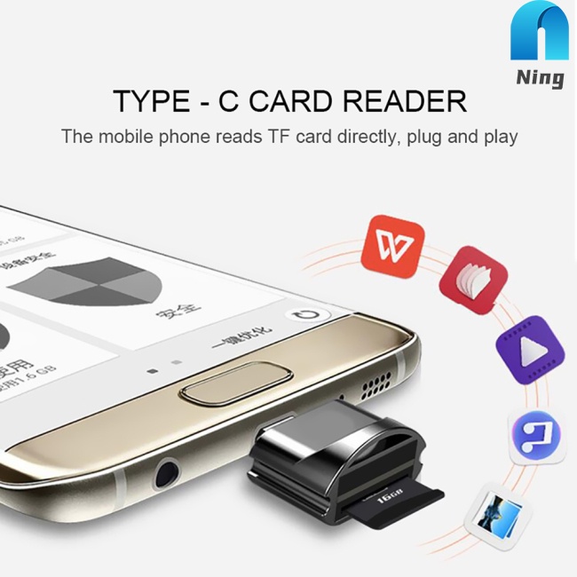 Đầu Đọc Thẻ Nhớ Tf Chuyển Đổi Giao Diện Usb Type c / Android Cho Điện Thoại / Máy Tính Bảng