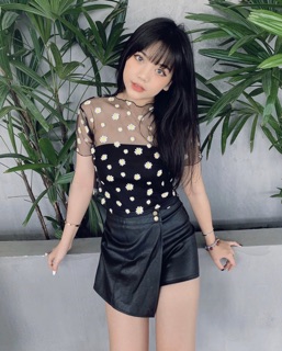 SET ÁO LƯỚI HOA CÚC (áo trong+ ngoài)