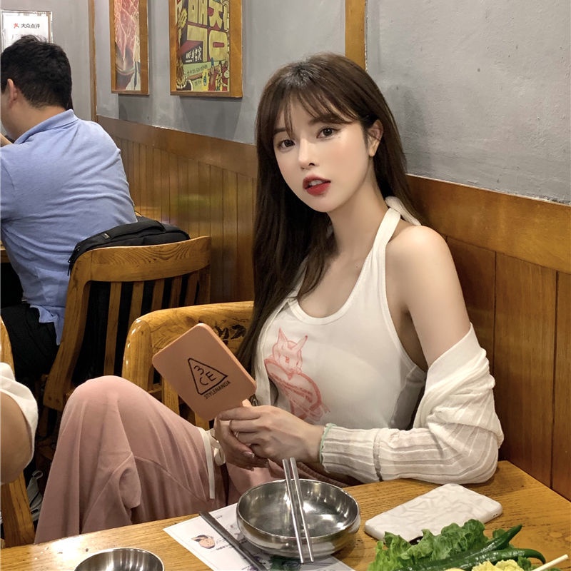 Áo hai dây Họa Tiết Gia Vị Mùa Hè Cho Nữ